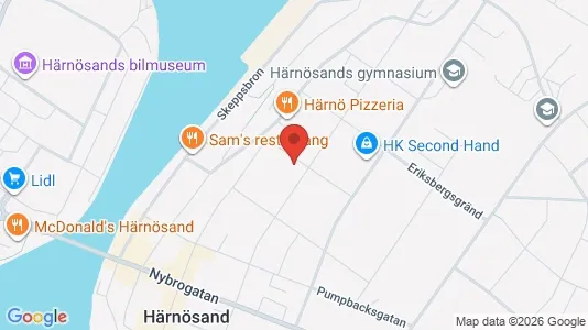 Apartments for rent i Härnösand - kort over placeringen