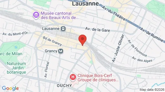 Apartments for rent i Lausanne - kort over placeringen
