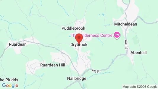 Apartments for rent i Drybrook/Longhope/Lydbrook/Mitcheldean/Ruardean - Gloucestershire - kort over placeringen