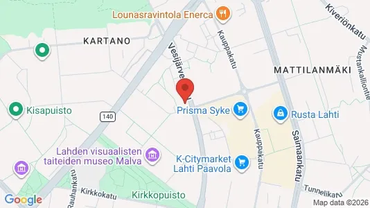 Apartments for rent i Lahti - kort over placeringen