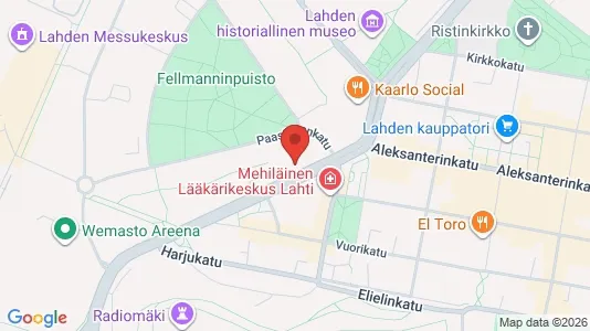 Apartments for rent i Lahti - kort over placeringen
