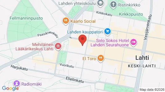 Apartments for rent i Lahti - kort over placeringen
