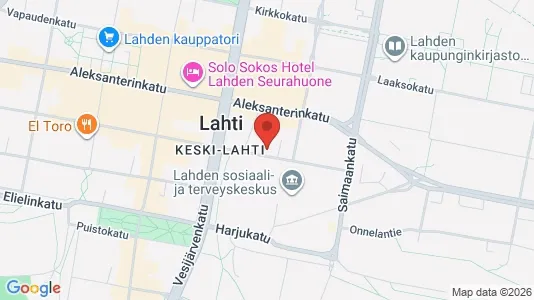 Apartments for rent i Lahti - kort over placeringen