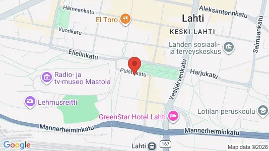 Apartments for rent i Lahti - kort over placeringen
