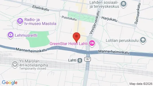 Apartments for rent i Lahti - kort over placeringen