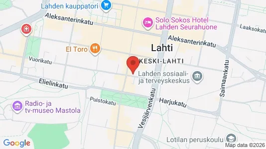 Apartments for rent i Lahti - kort over placeringen