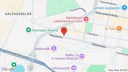 Apartments for rent i Lahti - kort over placeringen
