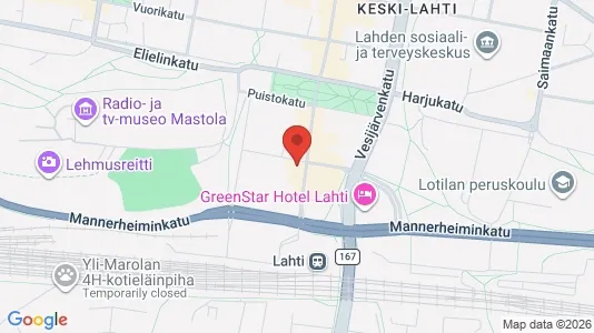 Apartments for rent i Lahti - kort over placeringen