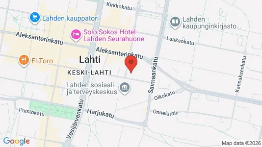 Apartments for rent i Lahti - kort over placeringen