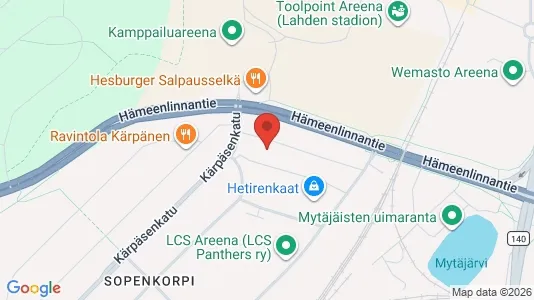 Apartments for rent i Lahti - kort over placeringen