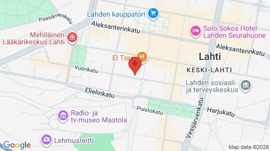 Apartments for rent i Lahti - kort over placeringen