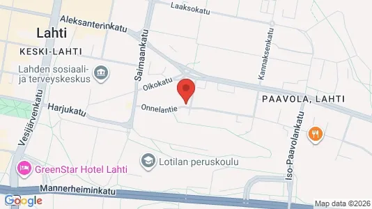 Apartments for rent i Lahti - kort over placeringen