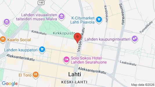 Apartments for rent i Lahti - kort over placeringen