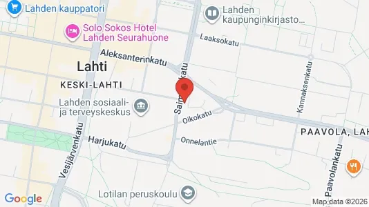 Apartments for rent i Lahti - kort over placeringen