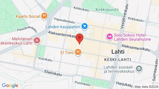 Apartments for rent i Lahti - kort over placeringen