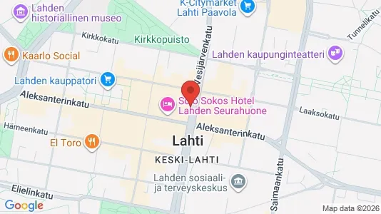 Apartments for rent i Lahti - kort over placeringen