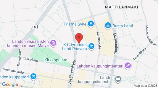 Apartments for rent i Lahti - kort over placeringen