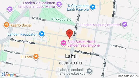 Apartments for rent i Lahti - kort over placeringen