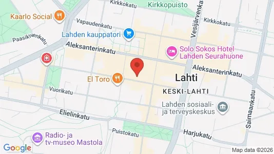 Apartments for rent i Lahti - kort over placeringen