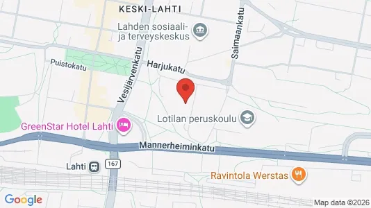 Apartments for rent i Lahti - kort over placeringen