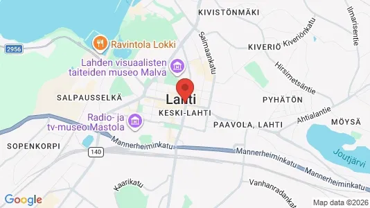 Houses for rent i Lahti - kort over placeringen