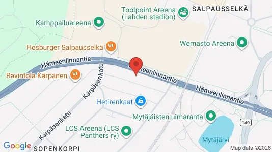 Apartments for rent i Lahti - kort over placeringen