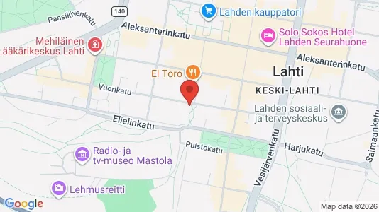 Apartments for rent i Lahti - kort over placeringen
