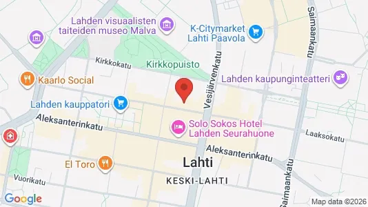 Apartments for rent i Lahti - kort over placeringen