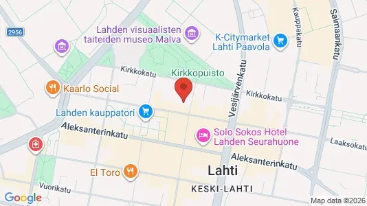 Apartments for rent i Lahti - kort over placeringen