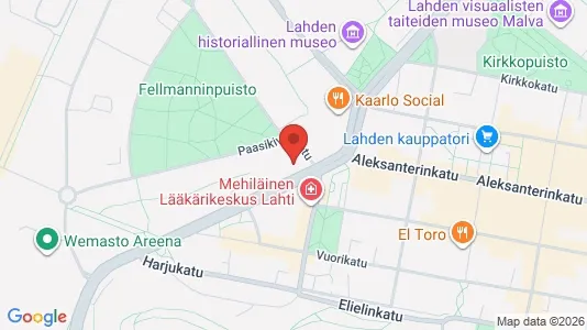 Apartments for rent i Lahti - kort over placeringen