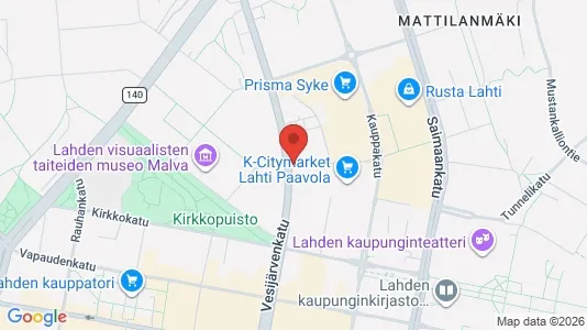 Apartments for rent i Lahti - kort over placeringen