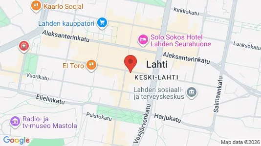 Apartments for rent i Lahti - kort over placeringen