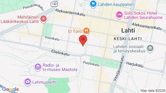 Apartments for rent i Lahti - kort over placeringen