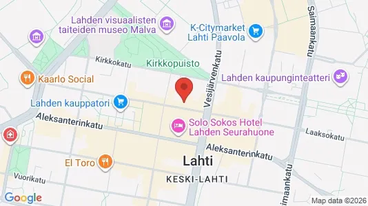 Apartments for rent i Lahti - kort over placeringen