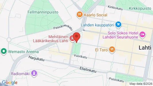 Apartments for rent i Lahti - kort over placeringen
