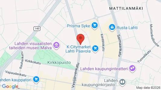 Apartments for rent i Lahti - kort over placeringen