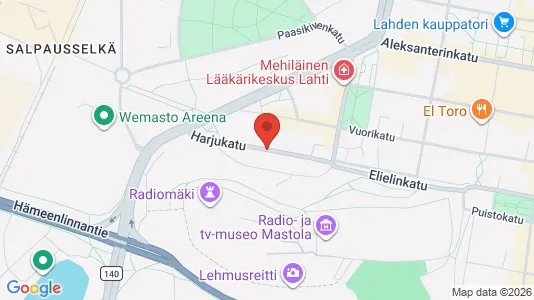 Apartments for rent i Lahti - kort over placeringen