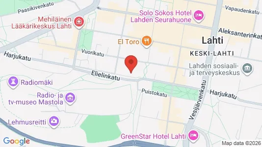 Apartments for rent i Lahti - kort over placeringen