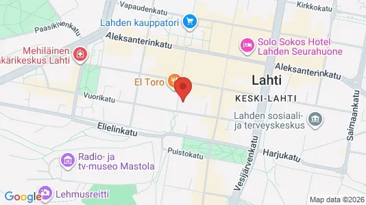 Apartments for rent i Lahti - kort over placeringen