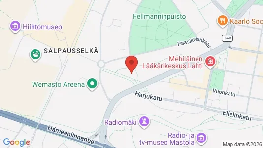 Apartments for rent i Lahti - kort over placeringen