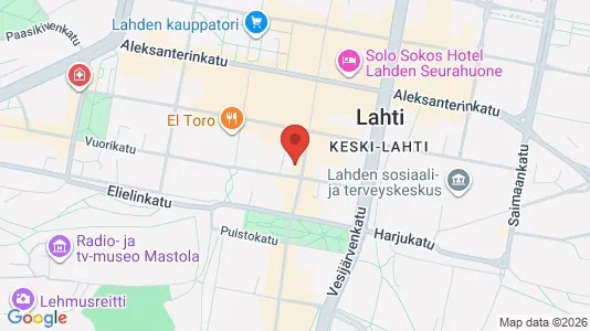 Apartments for rent i Lahti - kort over placeringen