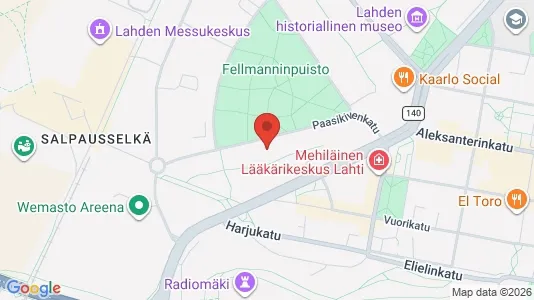 Apartments for rent i Lahti - kort over placeringen