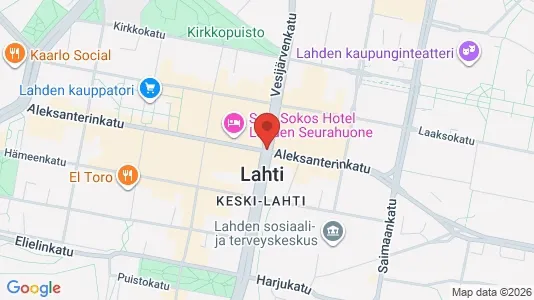 Apartments for rent i Lahti - kort over placeringen