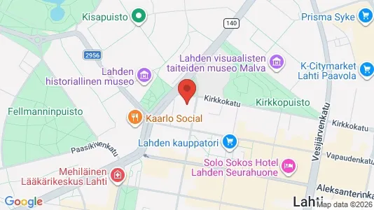 Apartments for rent i Lahti - kort over placeringen