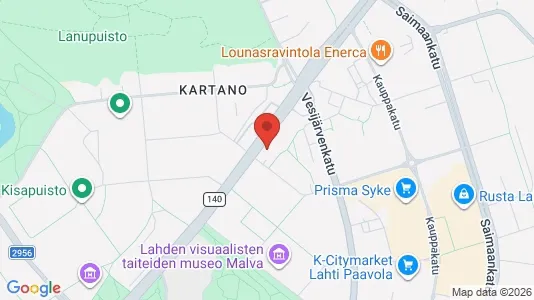 Apartments for rent i Lahti - kort over placeringen