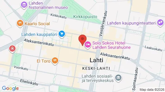 Apartments for rent i Lahti - kort over placeringen