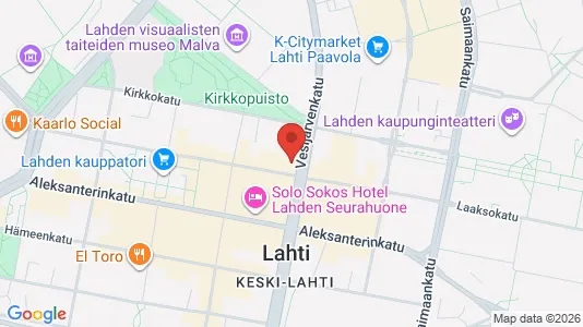 Apartments for rent i Lahti - kort over placeringen