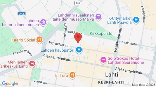 Apartments for rent i Lahti - kort over placeringen