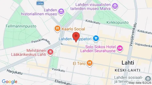Apartments for rent i Lahti - kort over placeringen