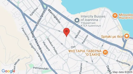 Apartments for rent i Ioannina - kort over placeringen